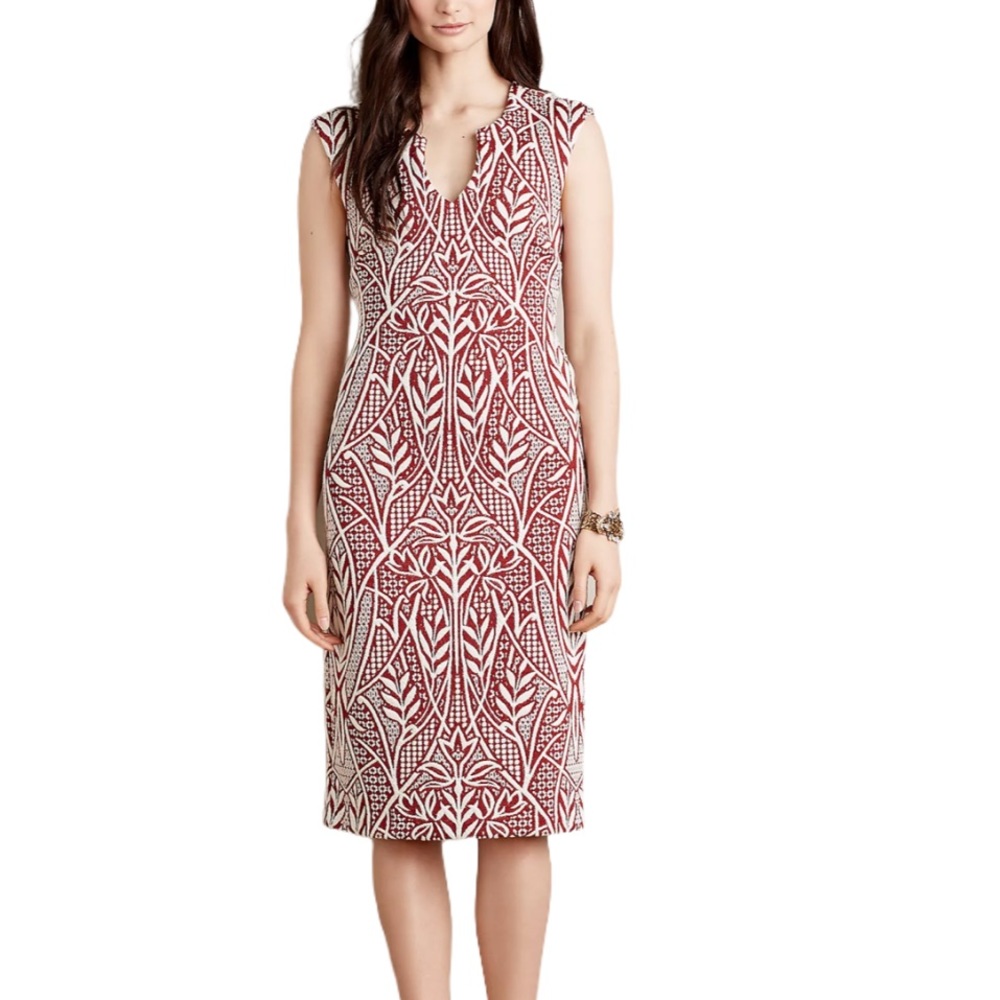 Anthropologie HD in Paris Picotage Sheath dress